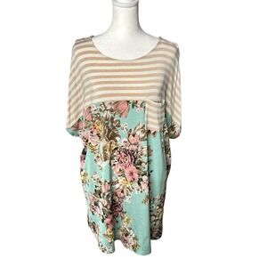 Lot‎ 2- Floral Tunic Tops Casual Everyday Comfort 1xl-2xl